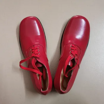 34 cm Червена Обувки Клоун За Възрастни, Мъжки Хубава Клубна Обувки с аниме, Свободен Размер, Жокера, Аксесоари За Грим, празник на детството Сценичното Представяне