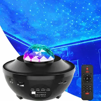 Bluetooth LED Проектор Небето Нощно Музикален Говорител Galaxy Лампа Декор на Въртящата се Звездна Детска Луната Galaxy Проекто