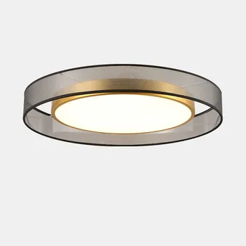 Ceilling lampRoom лампа Скандинавски светлина на разкошен златен кръг прост модерен тавана лампа с модерна атмосфера led кабинет спалня лампа