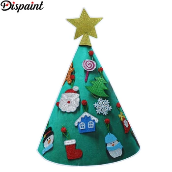 Dispaint 5D САМ Диамантена Живопис Коледно Дърво, Подарък За Нова Година е Детска Играчка, Изкуствена Елха Стенни Стикер На Прозореца Коледен Начало Декор