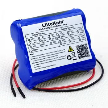 Liitokala 12 2600 mah 18650 Литиево-йонна акумулаторна батерия за Камера за видеонаблюдение 12,6 В батерията