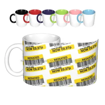 Tesco-Малка Жълт Стикер - Вземи най-добрата оферта Керамични Чаши Чаши за Кафе Чаша За Чай с Мляко Жълта Разпродажба Tesco Забавни Отстъпка Ниска