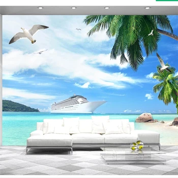 wellyu тапети за стените, 3 d тапети по поръчка Свеж и красив изглед към морето, телевизор, разтегателен фон на стената снимка на тапети behang
