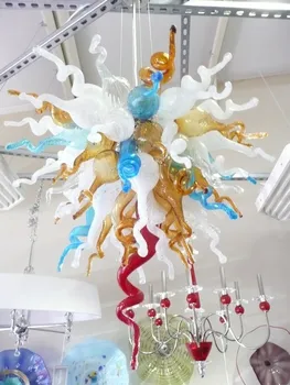 Боядисана 100% Ръчно Художествена Лампа в стил Полилеи Dale Chihuly