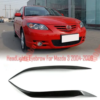 Високо Качество на Днешно Въглеродни Влакна + FRP Капак Фарове Веждите, Клепачите Довършителни Стикер Стикери За Mazda 3 Седан 2004-2009