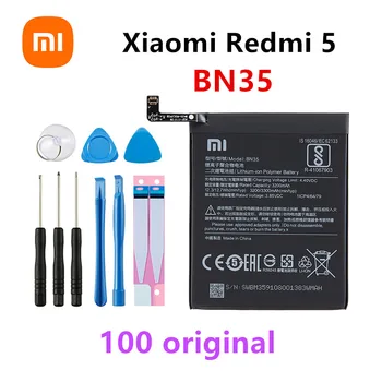 Въведете Mi 100% Оригинална Батерия BN35 3300 mah За Xiaomi Redmi 5 Redmi5 Червен mi5 Висококачествени Сменяеми Батерии за телефон + Инструменти