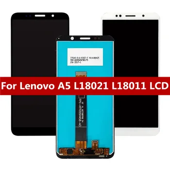 Добър За Lenovo A5 L18021 L18011 LCD дисплей с Сензорен екран Дигитайзер В Събирането На Lenovo A5 Дисплей 5,45 