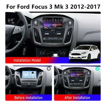 За Tesla Стил 2Din Android 11 Радиото в автомобила На Ford Focus 3 Mk 3 2012-2017 Мултимедиен Плейър GPS Стерео 9,7 