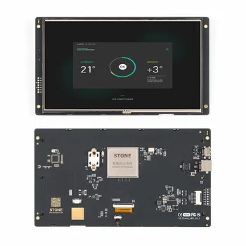 Каменна 10.1-инчов Интелигентен сензорен екран HMI с последователен интерфейс UART за промишлена употреба