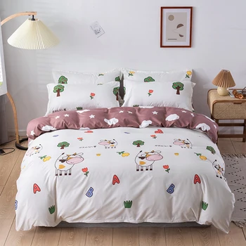 комплект постелки детски пухени Кърпи мультяшное стеганое одеяло с калъфка Двойни завивки за легло King bed cover