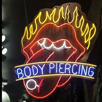 Неонова реклама Скоби за Пиърсинг на Тялото Неонови Стенни Надписи за Татуировки Бира в Кръчмата Хотел Рекламни Лампа За Отдих Ръчно изработени Изкуството на Истинската стъклена ТРЪБА