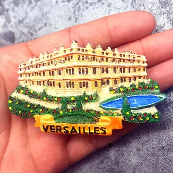 Новост; Лидер на Продажбите на Франция за Пътуване и Туризъм Спомен Замък де Версай Ръчно рисувани Магнит За Хладилник 3D Смола Магнитни Стикери За Хладилник