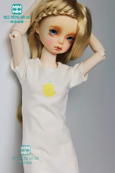 Облекло за кукли BJD е подходяща за кукли 43 см MSD 1/4 BJD, модни и Ежедневни тениска с див темперамент и принтом
