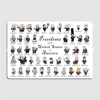 Президентите на Съединените Щати 2021 без граници Метални Табели Плакат на Клубната парти Вечер Стикери Лидице знак Плакат