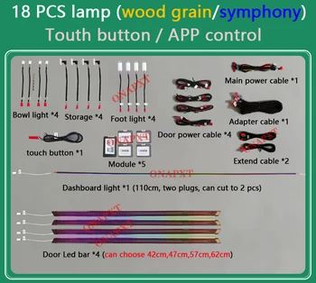 Приложение за Управление на Универсален RGB Led Разсеяна Светлина, За да Benz A/B/C/E/S/GLA/GLB/GLK/GLC/ML/GL/GLE САМ С Лампа Декоративна Лента