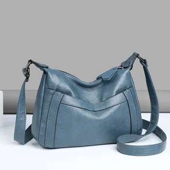 Чанта през Рамо за Жени 2022, Брандираната Модни Дамски Чанта от Изкуствена Кожа, Марка Дизайнерски Дамски Луксозна Голяма Чанта, Портмоне