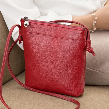 Чанта през Рамо от естествена Кожа, за жени, Луксозни Чанти, Дизайнерски Модни Дамски Чанти за Пазаруване, Чанта на Рамото, Дамски Портфейл за Партита